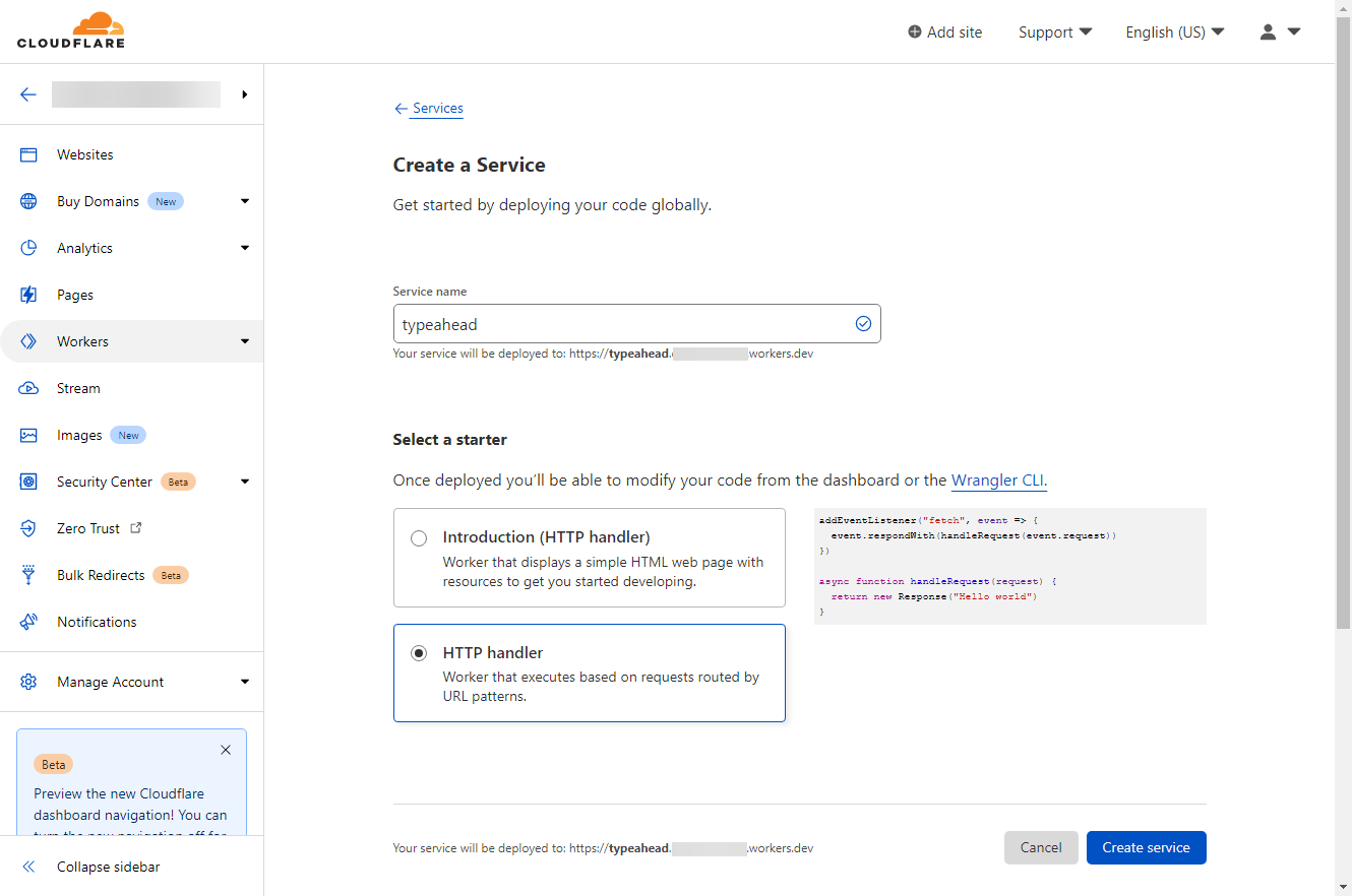 Low Latency Serverless Typeahead using CloudFlare Workers